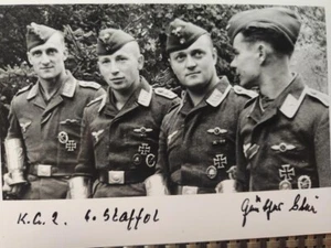 Gunther Stein signed photo. 6/KG-2 (2/40), 5/KG-2 (late 42). Luftwaffe. Germany - Picture 1 of 1