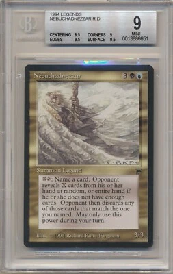 BGS 9 MTG Magic the Gathering Legends Nebuchadnezzar MINT Condition!! 6651 - Image 1 of 2