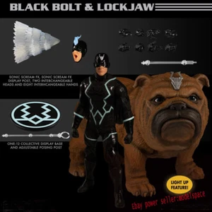 1:12 Scale Mezco Fantastic Four Black Bolt & Lock jaw Suit Action Figure NEW - Picture 1 of 8