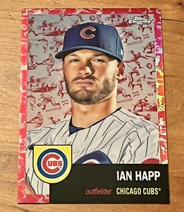 2022 Topps Chrome Platinum Anniversary Ian Happ Red Toile #160 #’d 1/5 CUBS