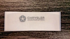 Mopar Dodge Plymouth 1968-1974 Factory Exact Vin Plate Dry Transfer - Picture 1 of 1