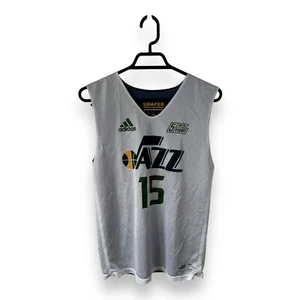 Adidas Utah Jazz Vest Junior Small White Blue Reversible Basketball Activewear - Picture 1 of 13