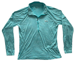 Under Armour Mens UA Tech 2.0 1/2 Zip Breathable Sweater Top Turquoise Size XL