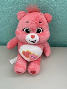 Basic Fun Care Bears Pink Love-a-Lot Bear 10" Stuffed Animal Cartoon Plush Toy - Picture 1 of 5