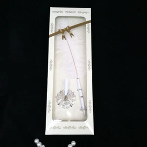 White Ostrich Quill Feather Pen Wedding Party Guest Book Signing Pen Registry - Picture 1 of 12