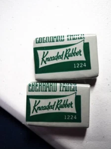 Vintage Eberhard Faber Kneaded Rubber Erasers No. 1224 Brand New, Set of 2 - Picture 1 of 1