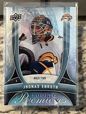 2009-10 Upper Deck Trilogy Rookie Premieres /799 Jhonas Enroth #124 Rookie RC