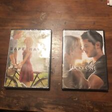 2 DVDs Of Nicholas Sparks Books : SAFE HAVEN & LUCKY ONE — Still Sealed !!!