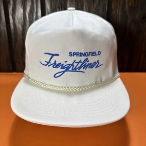 De colección Freightliner Trucks Springfield Snapback Sombrero Gorra de Pelota Script Cuerda Años 90 - Imagen 1 de 14