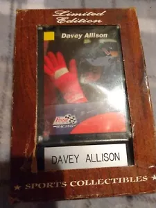 Davey Allison Picture in Wooden Plaque Frame NASCAR Authentic - Picture 1 of 7