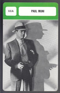 PAUL MUNI Scarface Actor Movies Film BIOGRAPHY PHOTO FRENCH MR. CINEMA CARD