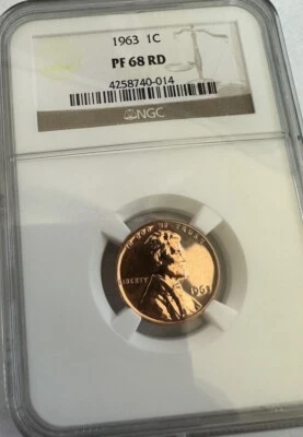 1963 LINCOLN 1c Lincoln Memorial 1c ~ NGC PR68 RD ~ High Grade Beauty - Image 1 of 4