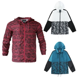 Men’s climbing Windbreaker Floral Print Water Resistant Lightweight Jacket - Picture 1 of 17