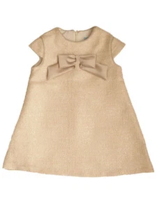 LulI & Me NWT Party and Holiday Dress Gold Boucle Sizes 3T to 6 - Picture 1 of 3