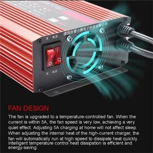 20S 72V Li-ion 84V 20AH-120AH Lithium Battery Charger Adjustable 3A-10A AUK - Picture 1 of 16