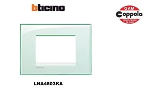 BTICINO LNA4803KA PLACCA 3 POSTI COLORE ACQUAMARINA COPRI INTERRUTTORI PLACCHETT - Foto 1 di 2