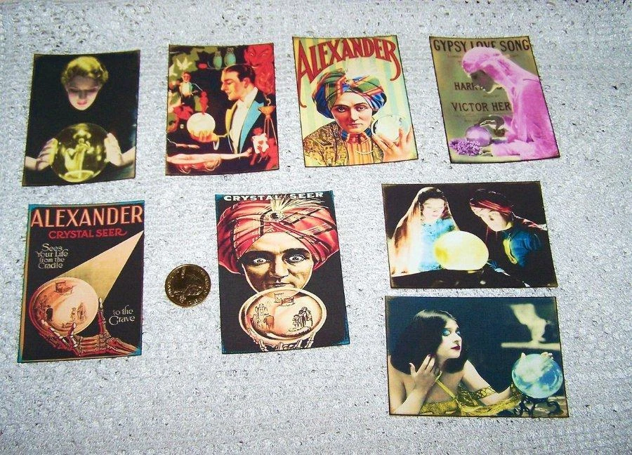 9~Halloween~Gypsy~Fortune Teller~Palmistry~Tarot~Fussy Cut~Linen Cardstock~Cards - Image 1 of 1