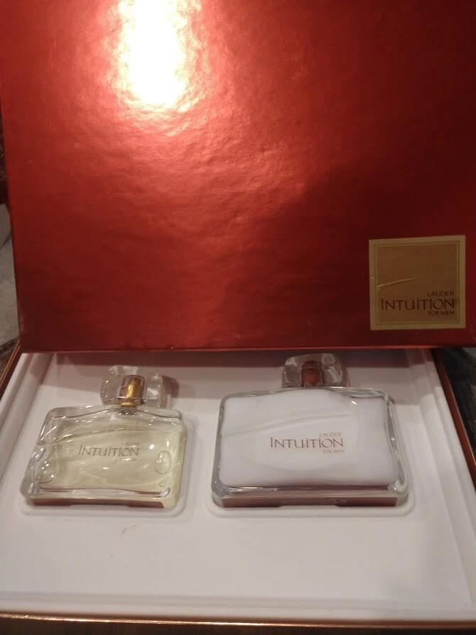 JUEGO DE REGALO VINTAGE LAUDER INTUITION PARA HOMBRE ¡MUY RARO! Nuevo en caja Foto 1 de 3