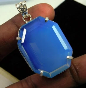 Superb Blue Welo Opal Pendant Australian Flawless 111.60 Ct Certified Gemstone - Picture 1 of 16