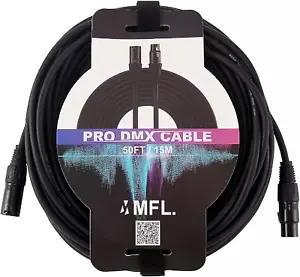 50 Ft Flexible DMX Cable 22AWG 3 Pin Signal (XLR Compatible) Male to Femal - Picture 1 of 12