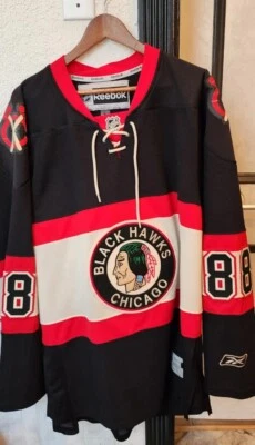 NHL Reebok Alternate 3rd Chicago Blackhawks Patrick Kane 88 Jersey Mens 2XL SEWN - Image 1 of 4