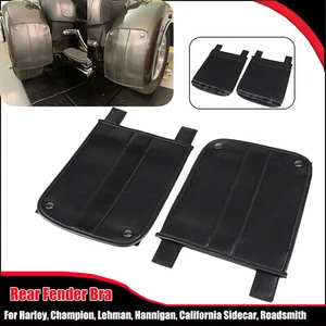 PU Leather Rear Fender Bra for Harley Lehman Hannigan California Sidecar Trike - Picture 1 of 12