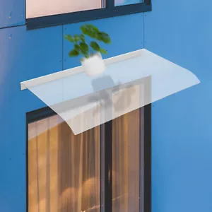 44.5*100 cm Awning Canopy, Clear Rain Shelter, Window Awning Door Canopy Awning - Picture 1 of 22