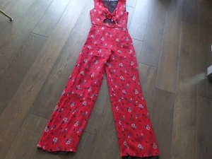 New Latest ANNA SUI multi color silk blend sleeveless jumpsuit sz 2 made USA - Picture 1 of 7