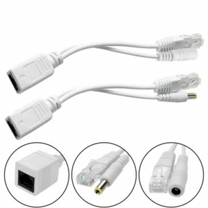 CCTV Camera Ethernet Passive POE Injector Splitter Adapter Power Over Cable UK - Picture 1 of 9