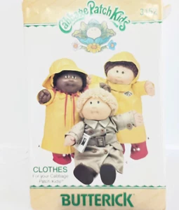 Butterick Cabbage Patch Kids Rainwear Pattern 3152 w/Iron on Transfers Vtg 1985 - Picture 1 of 3