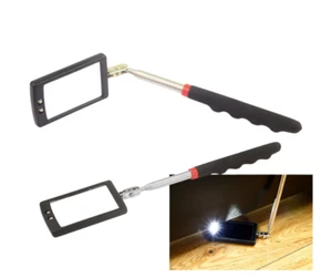 Espejo de inspección iluminado telescópico con 2 LED brillantes se extiende hasta 870 mm - Imagen 1 de 2
