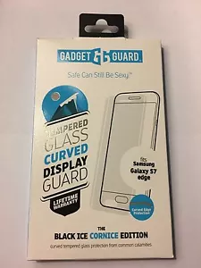 Samsung Galaxy S7 EDGE Gadget Guard Black Ice Cornice Glass Screen Protector - Picture 1 of 4