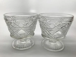 Vintage HAZEL ATLAS "GOTHIC" BIG TOP ERDNUSSBUTTER 2 SHERBET, EISSCHALEN 3-12" - Bild 1 von 5