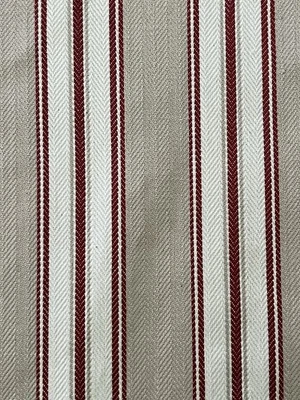 RALPH LAUREN ARMAGNAC ФРАНЦУЗСКИЙ ТИКИНГ ЗЕРНО МЕШОК ПОЛОСКИ ЛЬНЯНОЙ ТКАНИ КРАСНЫЙ 56 x 62 - Изображение 1 из 3