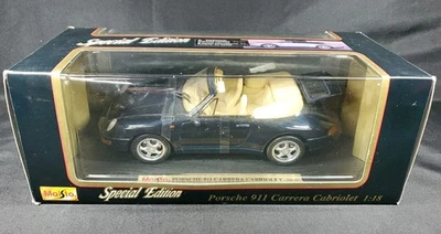 Maisto Special Edition Porsche 911 Carrera Cabriolet 1:18 Diecast Dark Blue ** - Image 1 of 4