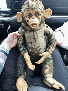 Vintage/Antique Gund Creation Monkey Plush with Rubber Face Sleepy Eyes RARE - Picture 1 of 23