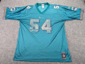 Maglia Miami Dolphins uomo XL Teal NFL calcio Zach Thomas 54 Reebok anni 2000 - Foto 1 di 7