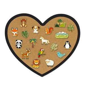 Heart-Shaped Cork Board, 0.3 inch / 8mm Thick Pin Board for Walls, Approx. 10... - Picture 1 of 6