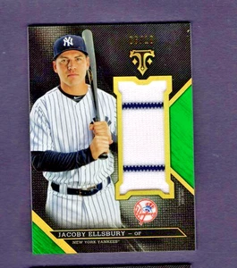 2016 TOPPS TRIPLE THREADS EMERALD JERSEY RELIC JACOBY ELLSBURY YANKEES SP #/18 - Picture 1 of 1