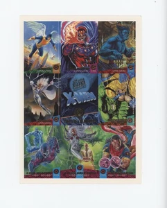 1994 Fleer Ultra Marvel X-Men Promo Sheet Angel Magneto Beast Storm 00ah - Picture 1 of 3
