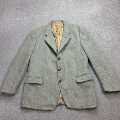 Harris Tweed Jacket Adult 42R Grey Country Hunting Outdoors Weave Blazer Men* - Image 1 of 4