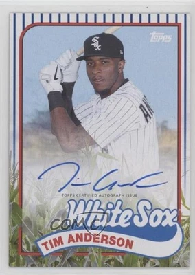 2020 Archives 1989 Topps Corn Field Pinstripe /27 Tim Anderson #89CFA-TA Auto - Image 1 of 2