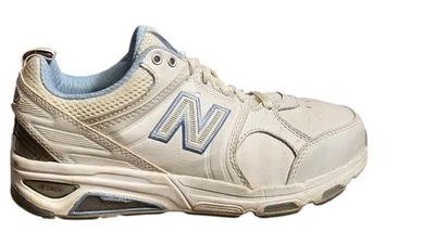 Tênis New Balance 857 Everyday Trainers Branco Azul Feminino 8 Atheleisure  - Imagem 1 de 4