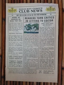 Gold Key Comics Club News insert 1968 - Picture 1 of 2