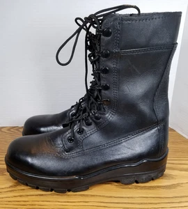 Bates Herren US Navy Durashock Stahlkappe Leder Kampfstiefel Schwarz Mann Größe 9 M - Bild 1 von 24