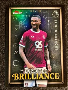 2025-26 Topps Finest Jaidon Anthony Black 1/10 Expected Brilliance XB-12 Burnley - Photo 1/2