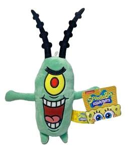 Spongebob Squarepants Plankton Stuffed Plush Toy 11" New Tags embroidered face - Picture 1 of 4