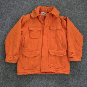 Woolrich Men's Size 40 Orange Hunting Insulated Jacket Coat Style 514 Vintage - Picture 1 of 22