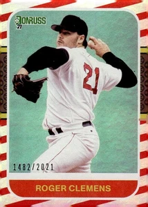 2021 Donruss #236a Roger Clemens Red and White Stripes #/2021 - Picture 1 of 2