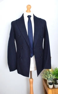 HACKETT Marine Struktur Tweed Sakko Gr. 36R/46R Small Twill Zweireiher - Bild 1 von 13